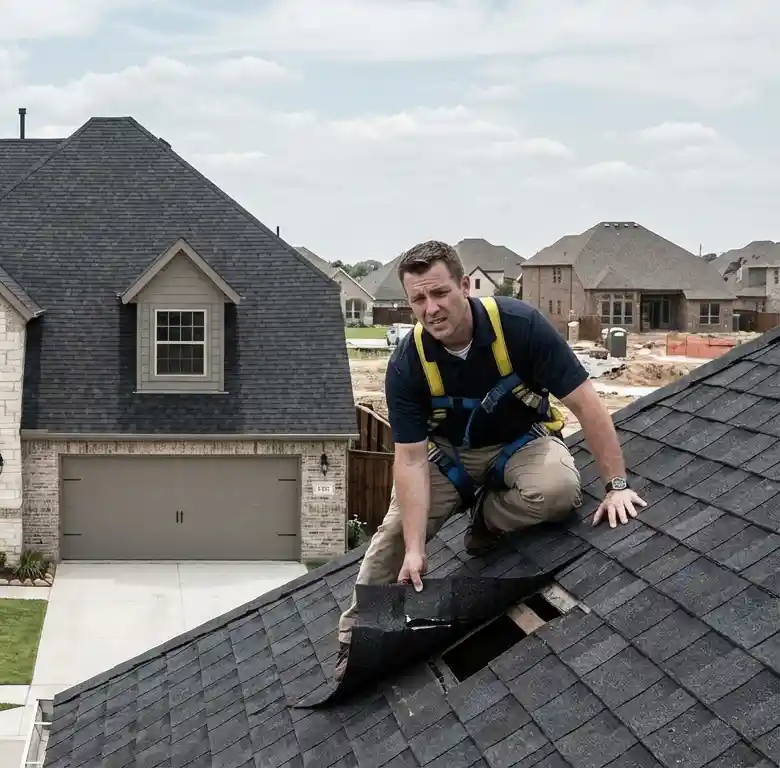 Illustration of EDP on a new construction roof where we've seen substrates fail in Dallas