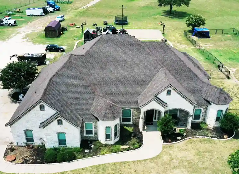 full-complete-install GAF asphalt shingle full install off old buena vista road in waxahachie